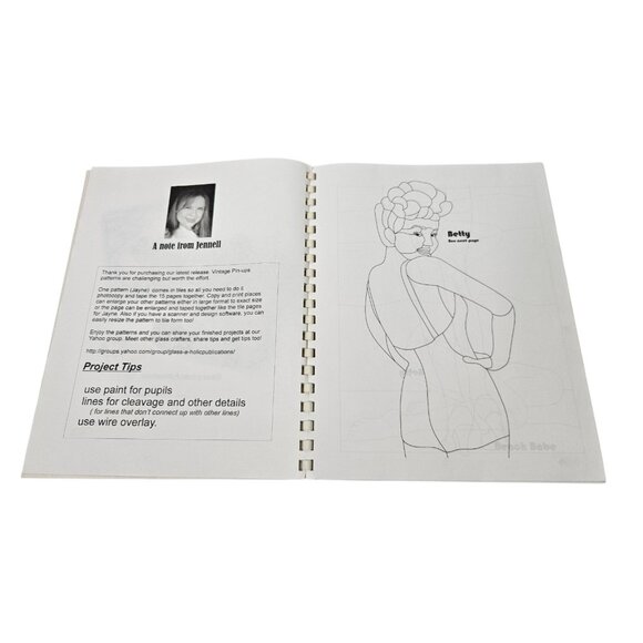 Vintage Pin-ups Bandsaw Beauties Stained Glass Pattern Book Glass-a-holic Crafts - Picture 4 of 8